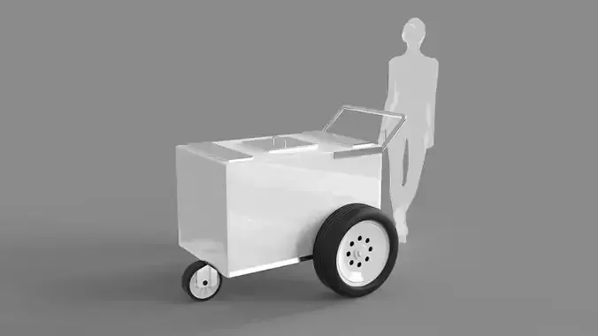Ice Cream Popsicle Cart 3D model