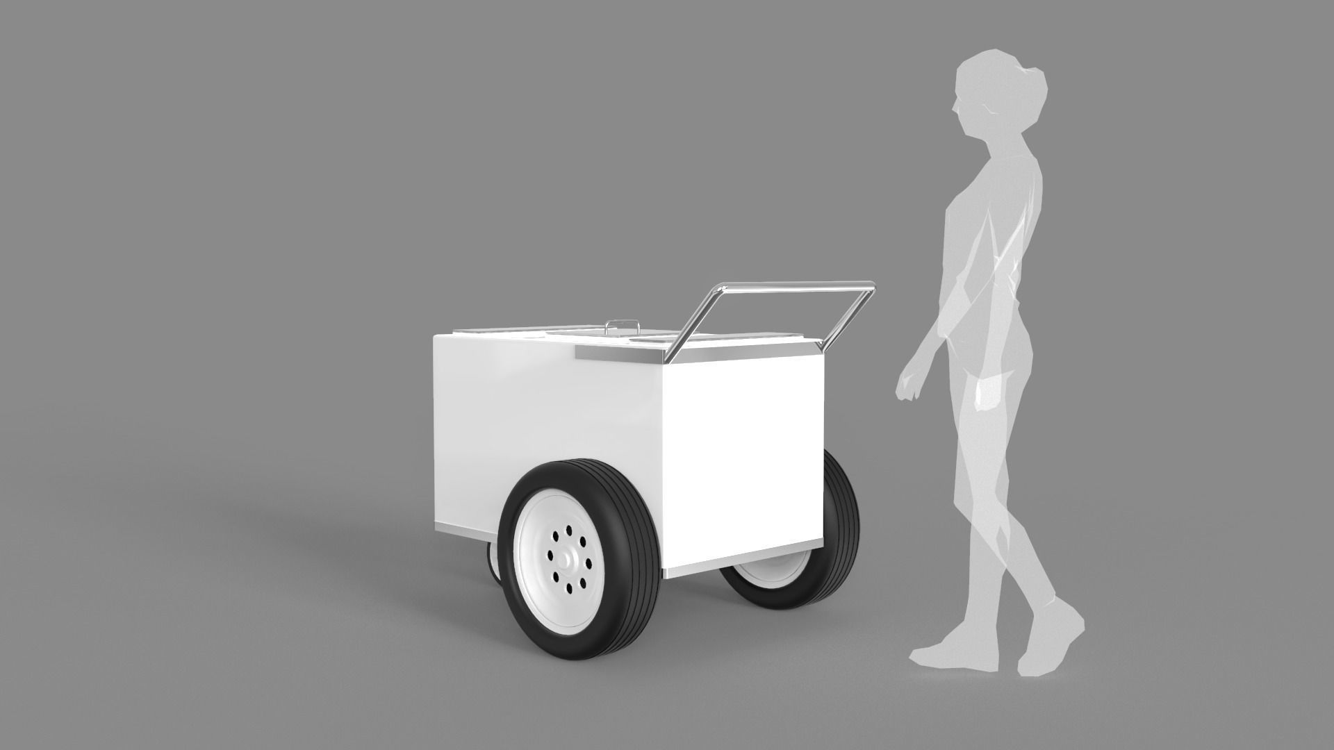 Ice Cream Popsicle Cart 3D model_4