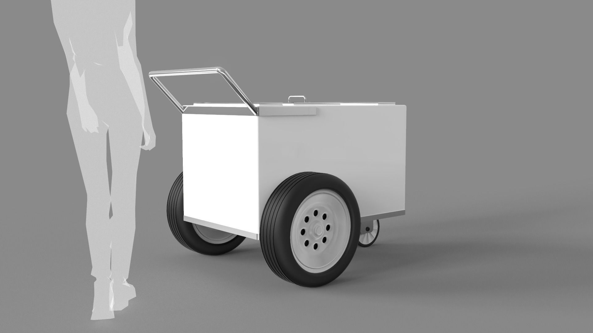 Ice Cream Popsicle Cart 3D model_6