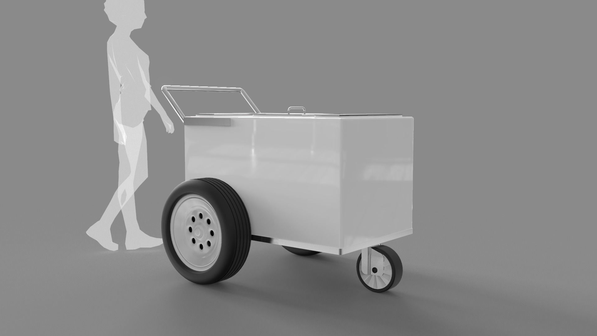 Ice Cream Popsicle Cart 3D model_7