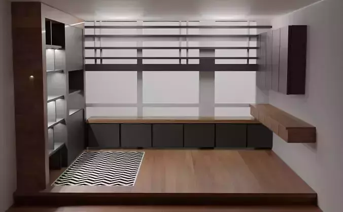 Modern Room with large window