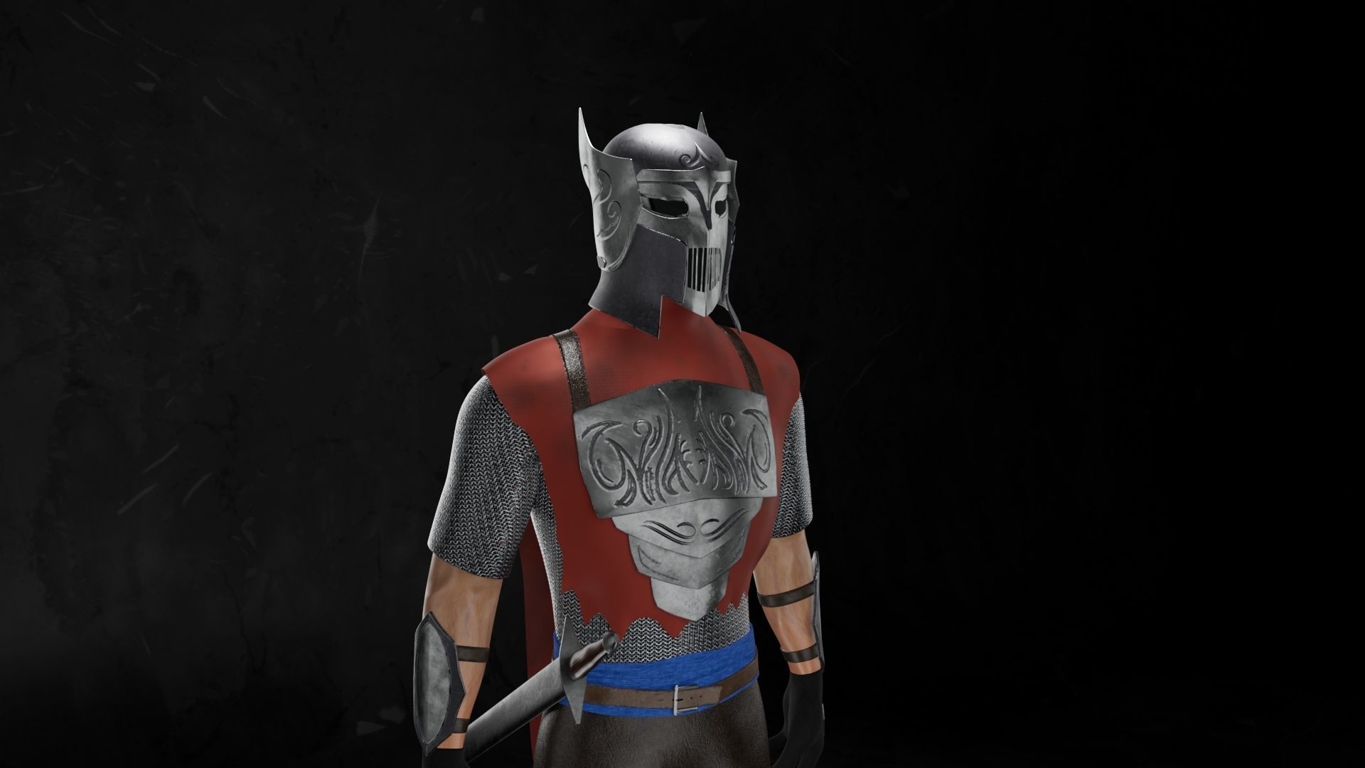 City Guard Low-Poly Game Model Free low-poly 3D model_2