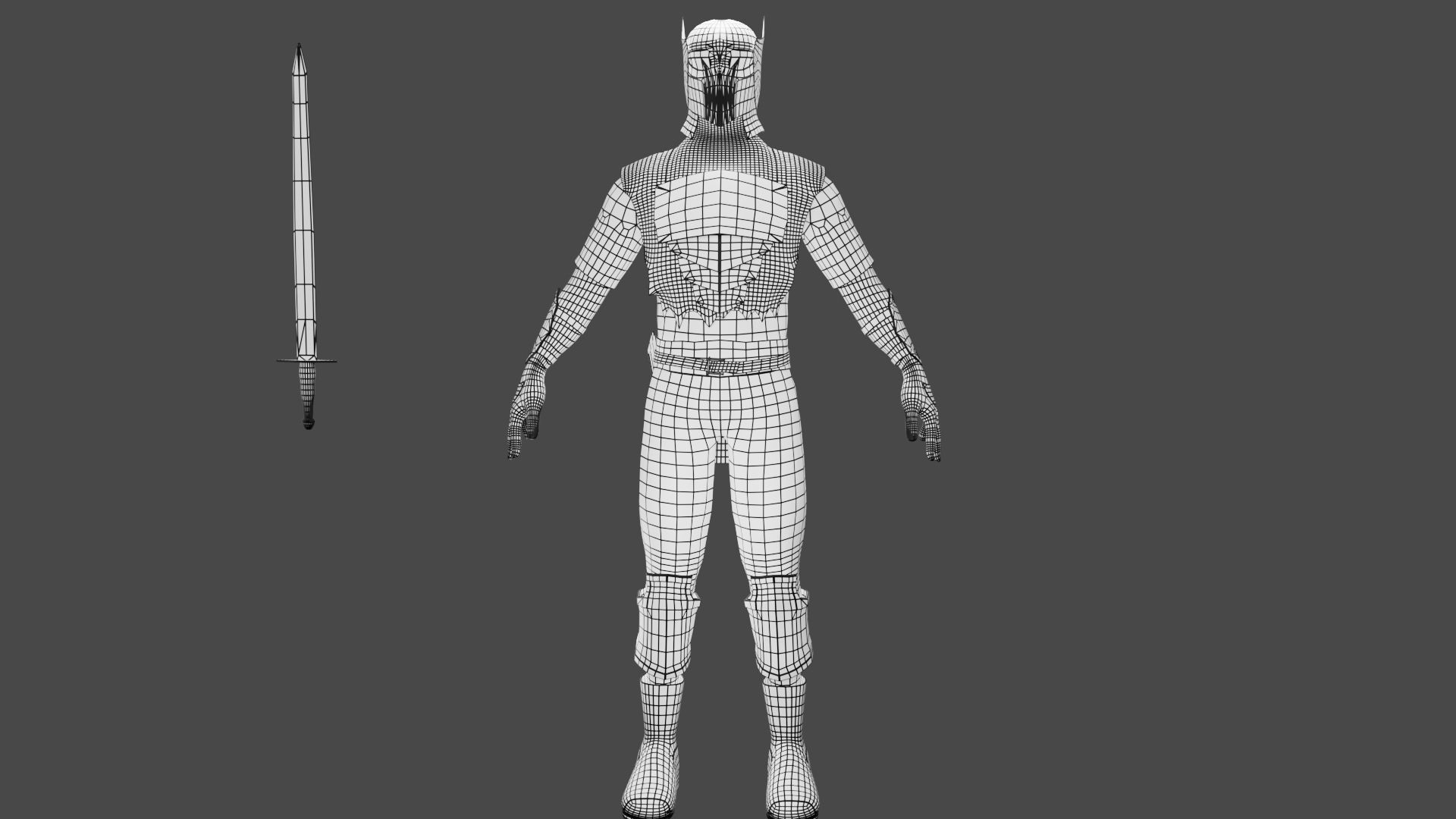 City Guard Low-Poly Game Model Free low-poly 3D model_10