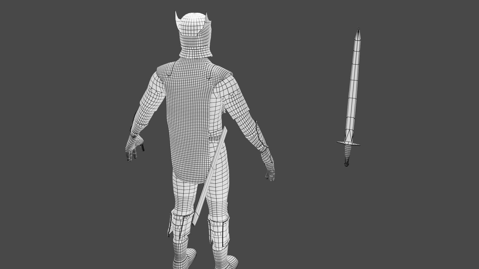 City Guard Low-Poly Game Model Free low-poly 3D model_11