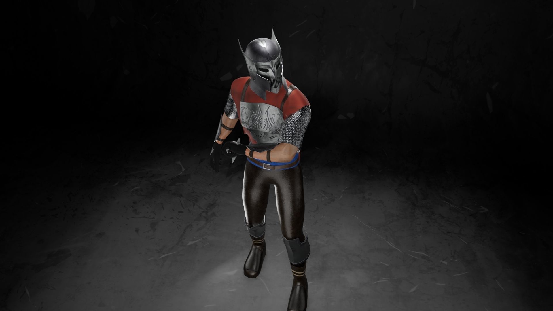 City Guard Low-Poly Game Model Free low-poly 3D model_7