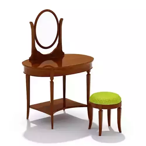 Classic Wooden Table And Stool