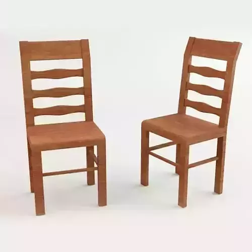 High ploy chair Low-poly 3D model