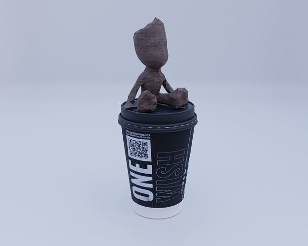 Groot Lowpoly isometric 3D model