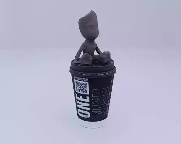 Groot Lowpoly isometric 3D model