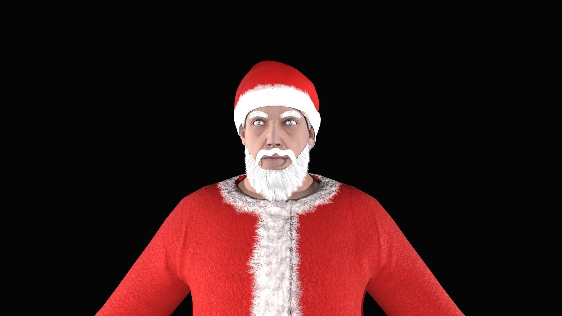 Santa Claus Low-poly 3D model_12