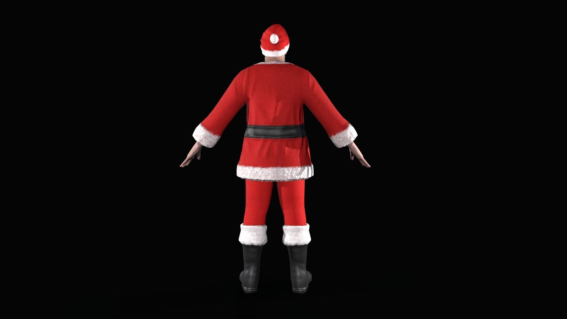 Santa Claus Low-poly 3D model_10