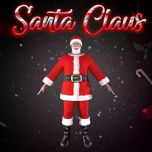 Santa Claus Low-poly 3D model