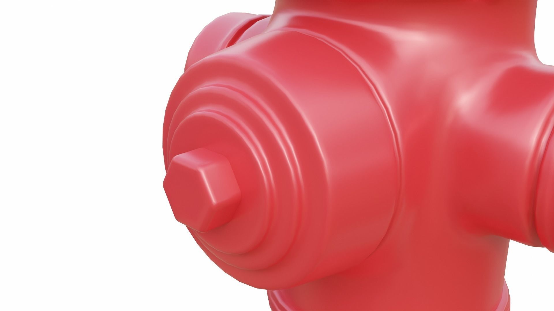 Fire Hydrant High Detail Low-poly 3D model_10