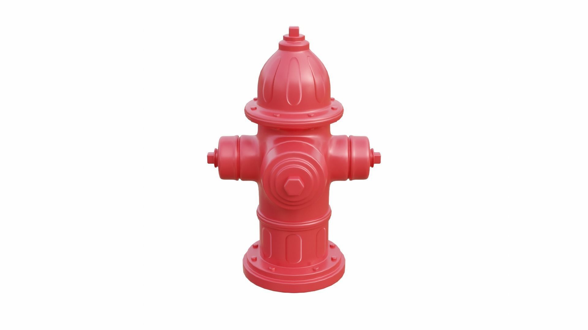 Fire Hydrant High Detail Low-poly 3D model_3