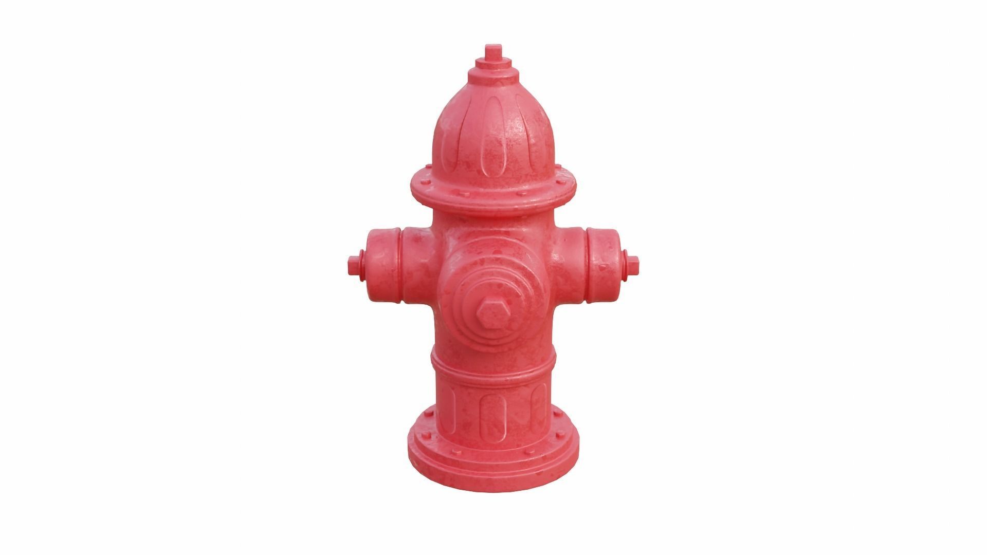 Fire Hydrant High Detail Low-poly 3D model_12