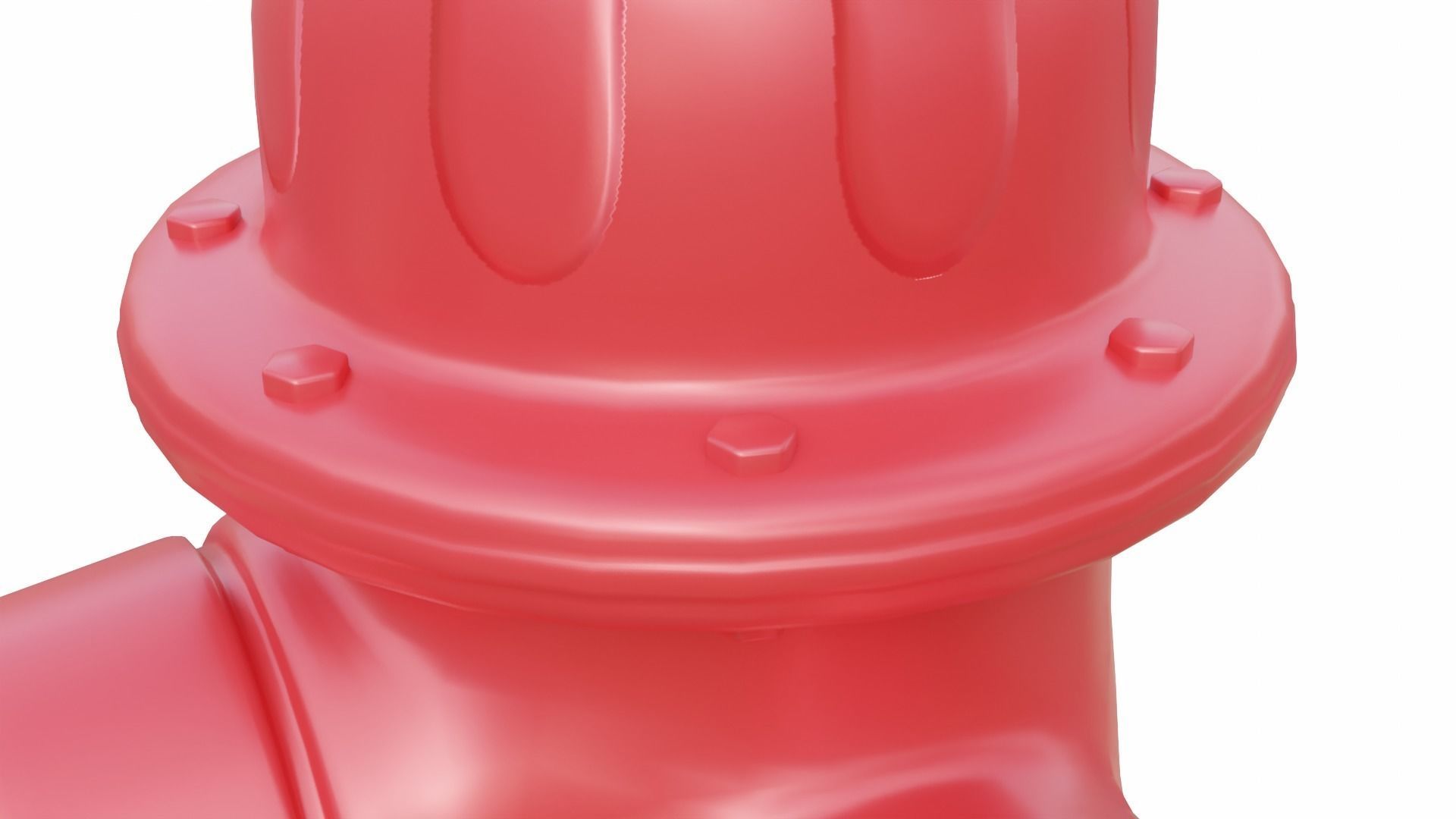Fire Hydrant High Detail Low-poly 3D model_8