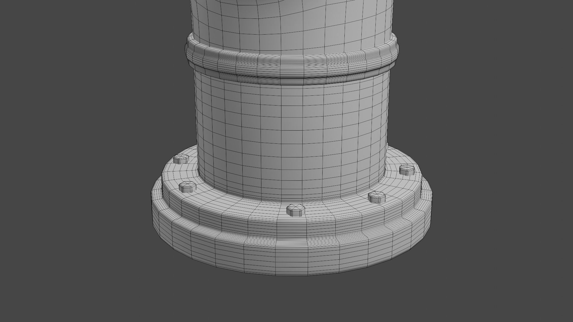 Fire Hydrant High Detail Low-poly 3D model_25