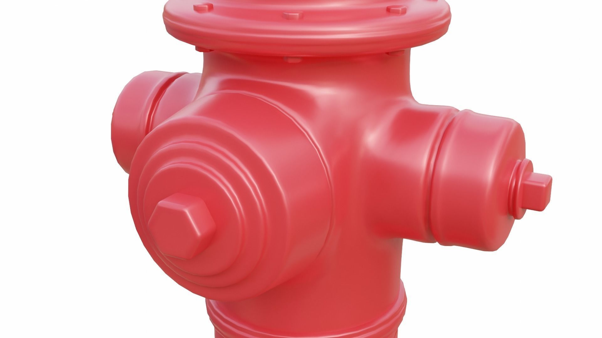 Fire Hydrant High Detail Low-poly 3D model_6