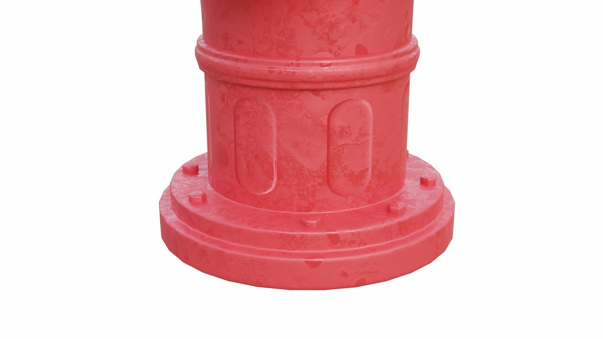Fire Hydrant High Detail Low-poly 3D model_16
