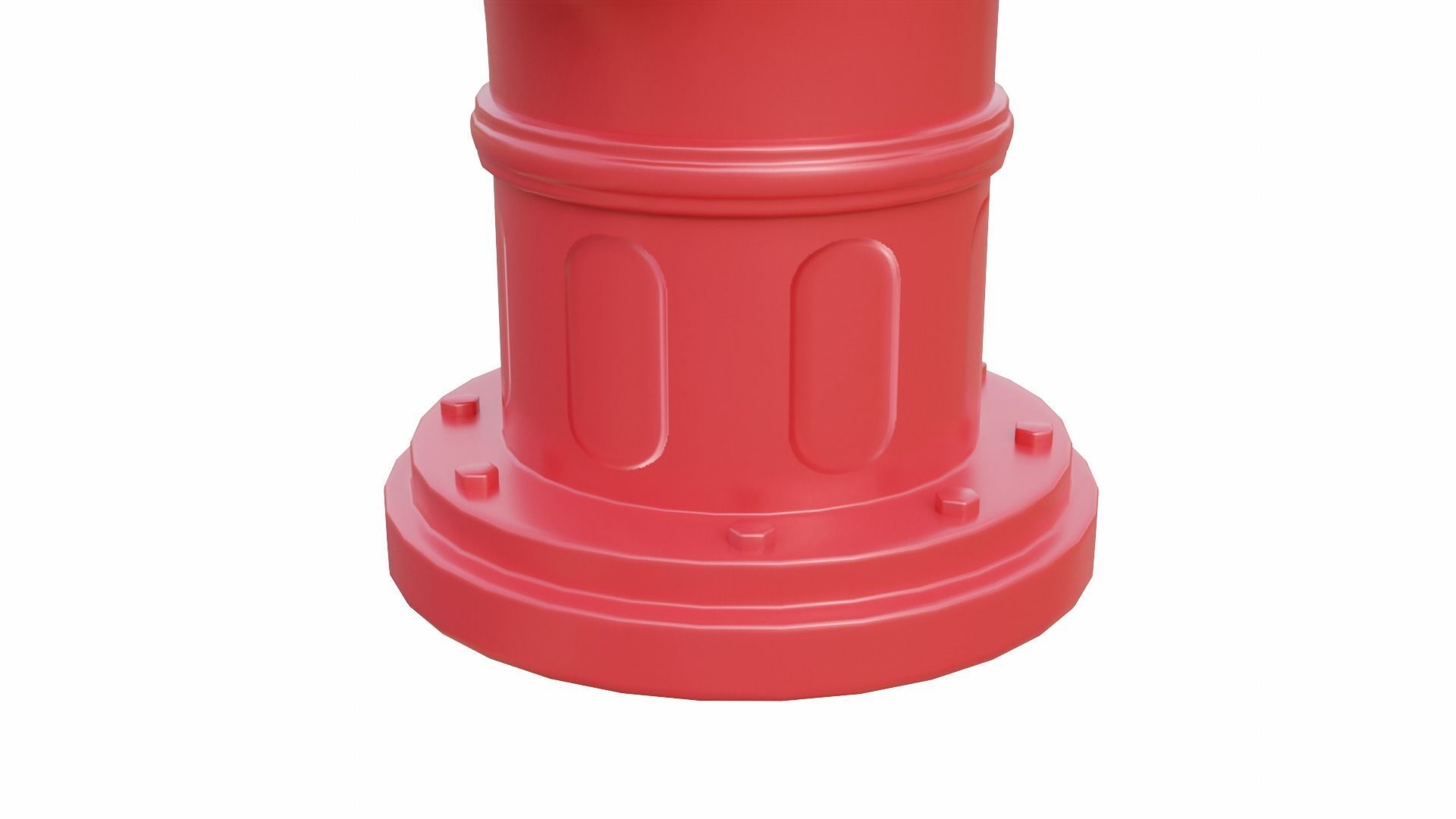 Fire Hydrant High Detail Low-poly 3D model_7