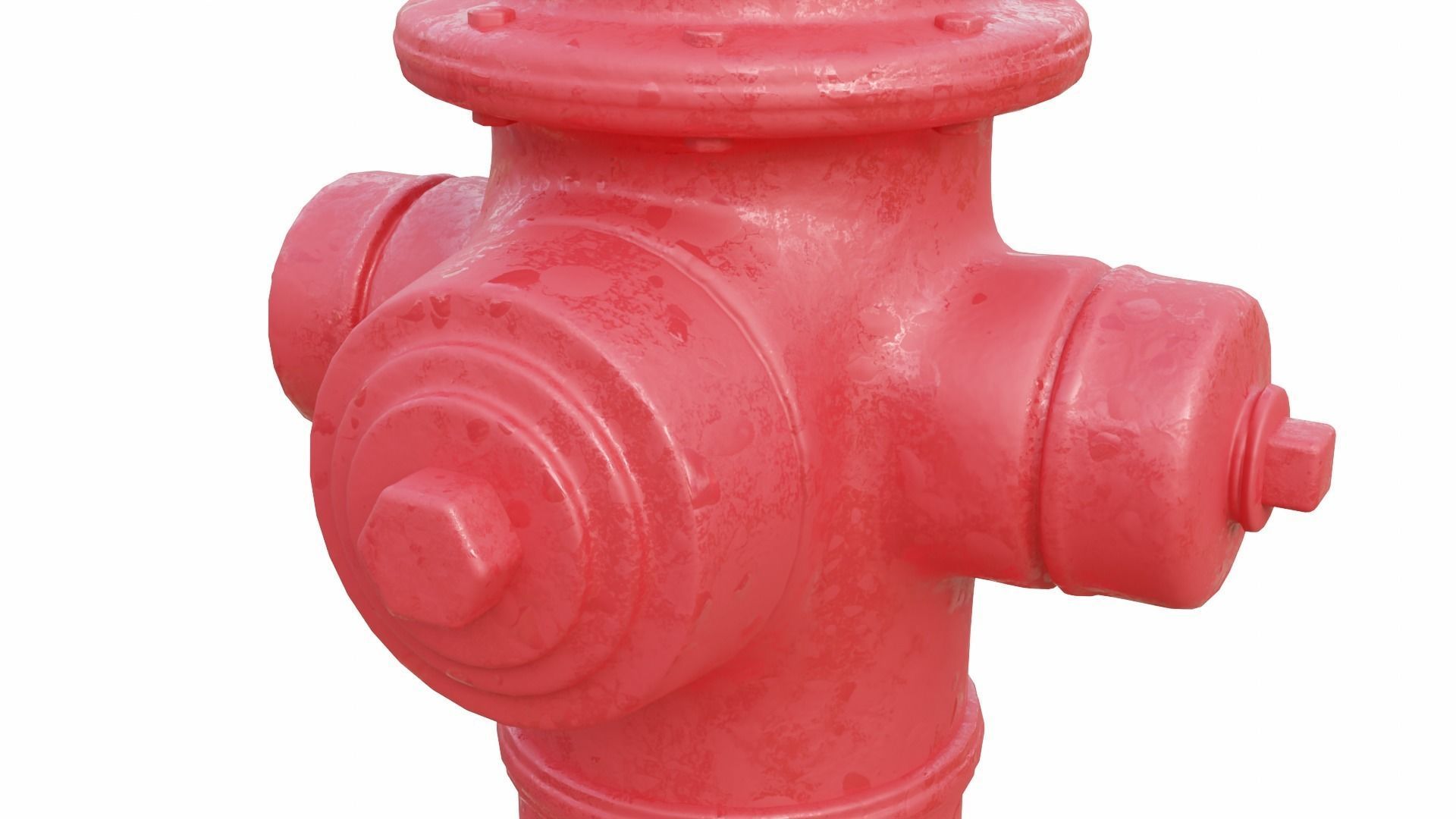 Fire Hydrant High Detail Low-poly 3D model_15