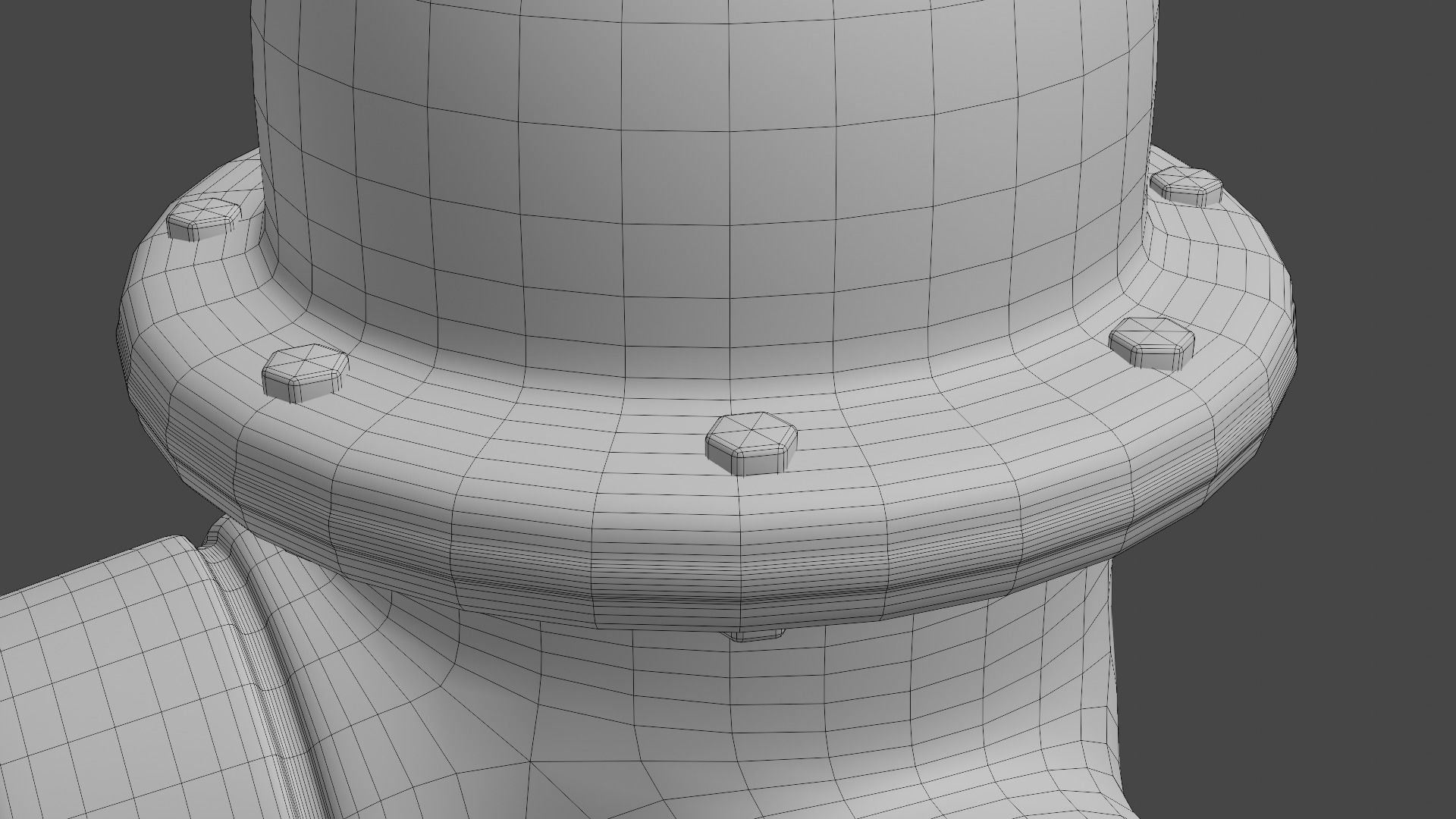 Fire Hydrant High Detail Low-poly 3D model_26