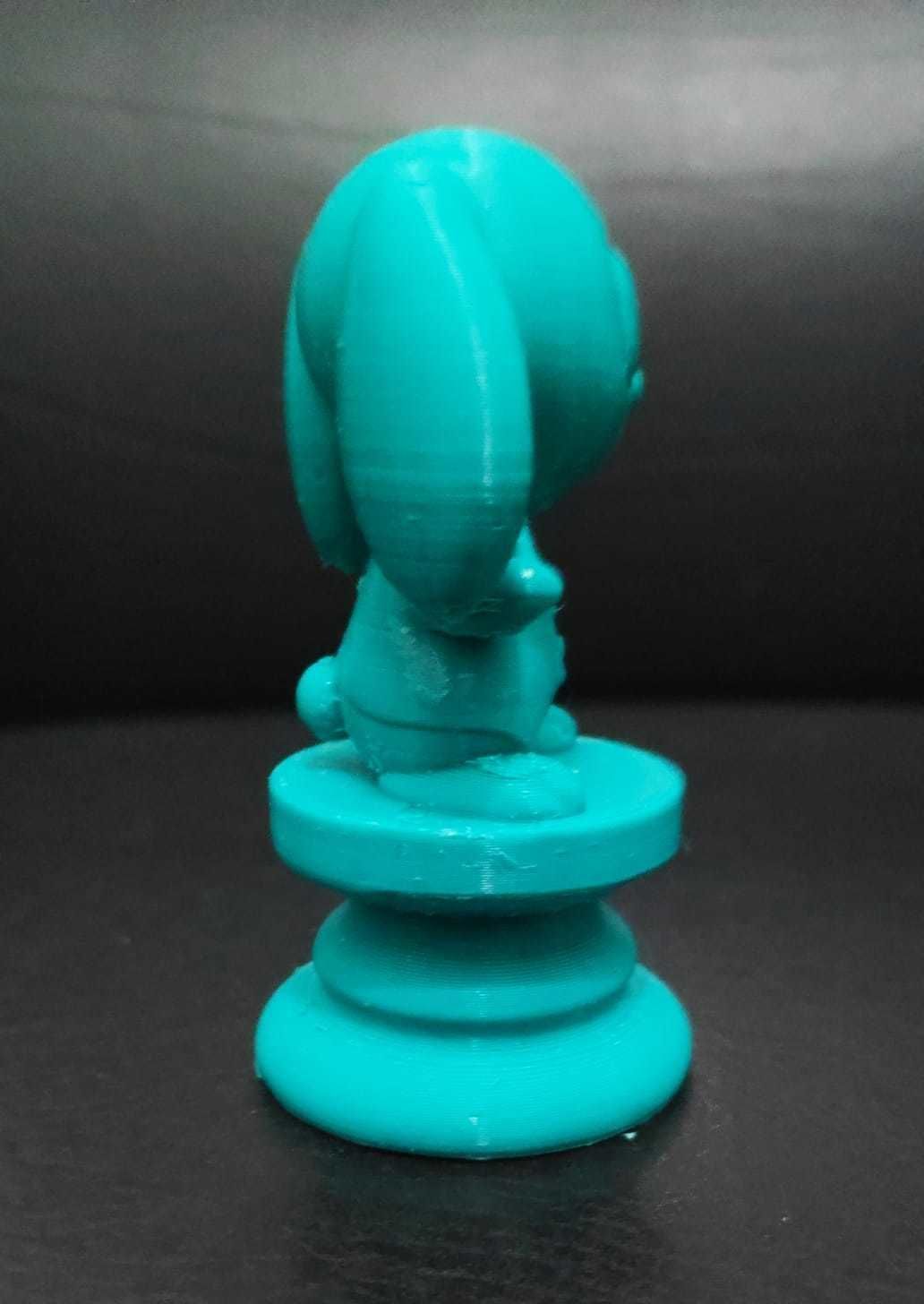 Alice Chess - Side A - White Rabbit - Pawn 3D print model_7