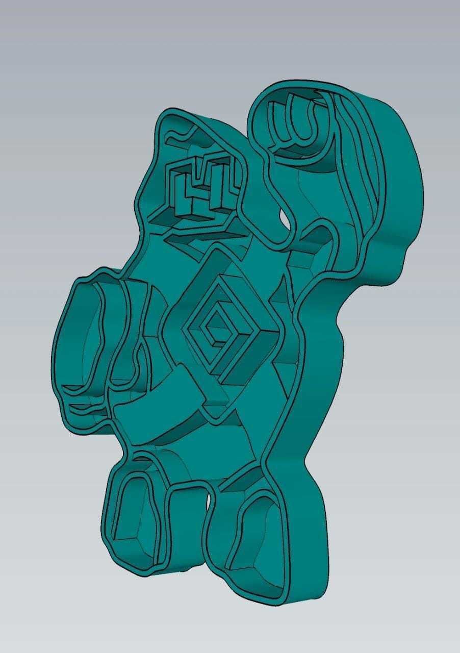 Amazing Pokemon Golett Cookie Cutter Stamp Cake Decorating  3D model_3