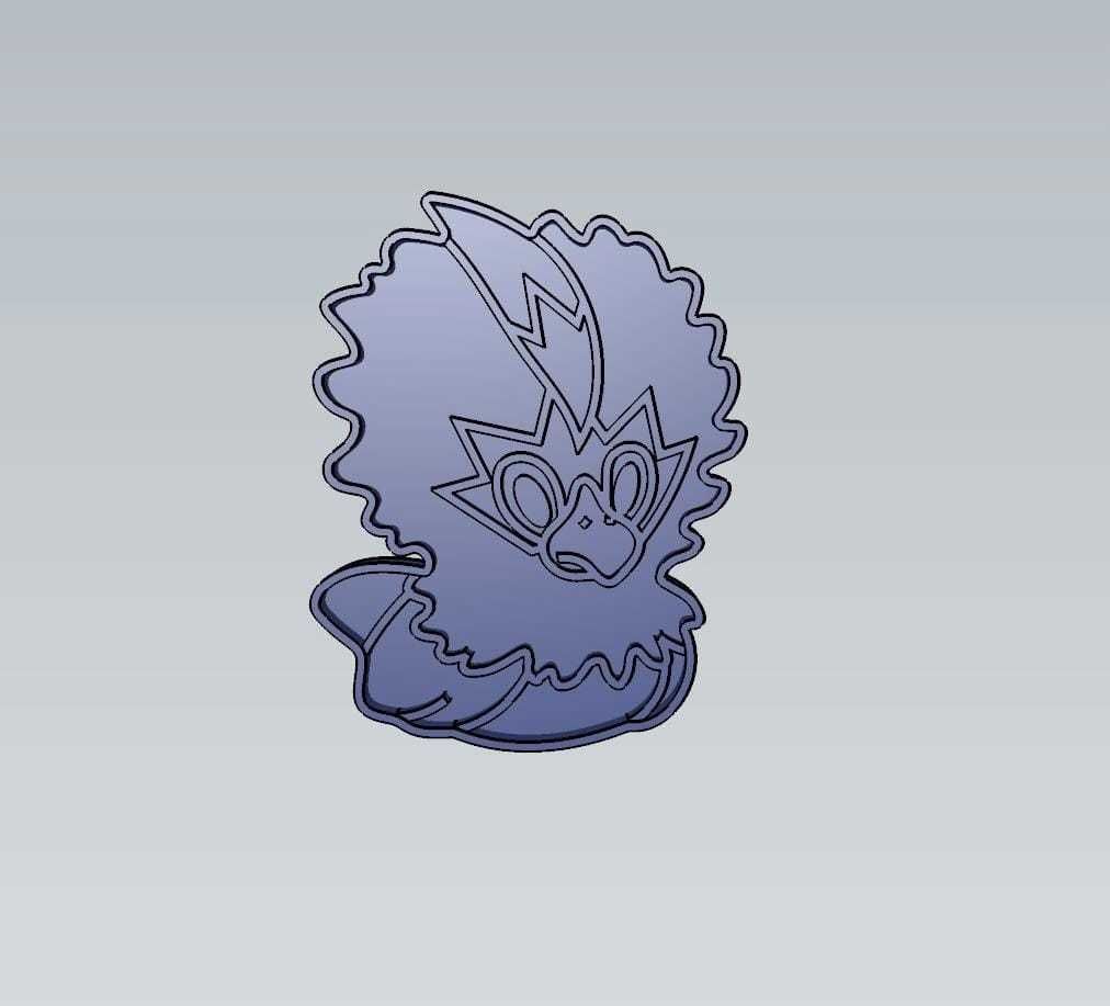 Amazing Pokemon Rufflet Cookie Cutter Stamp Cake Decorating  3D model_1