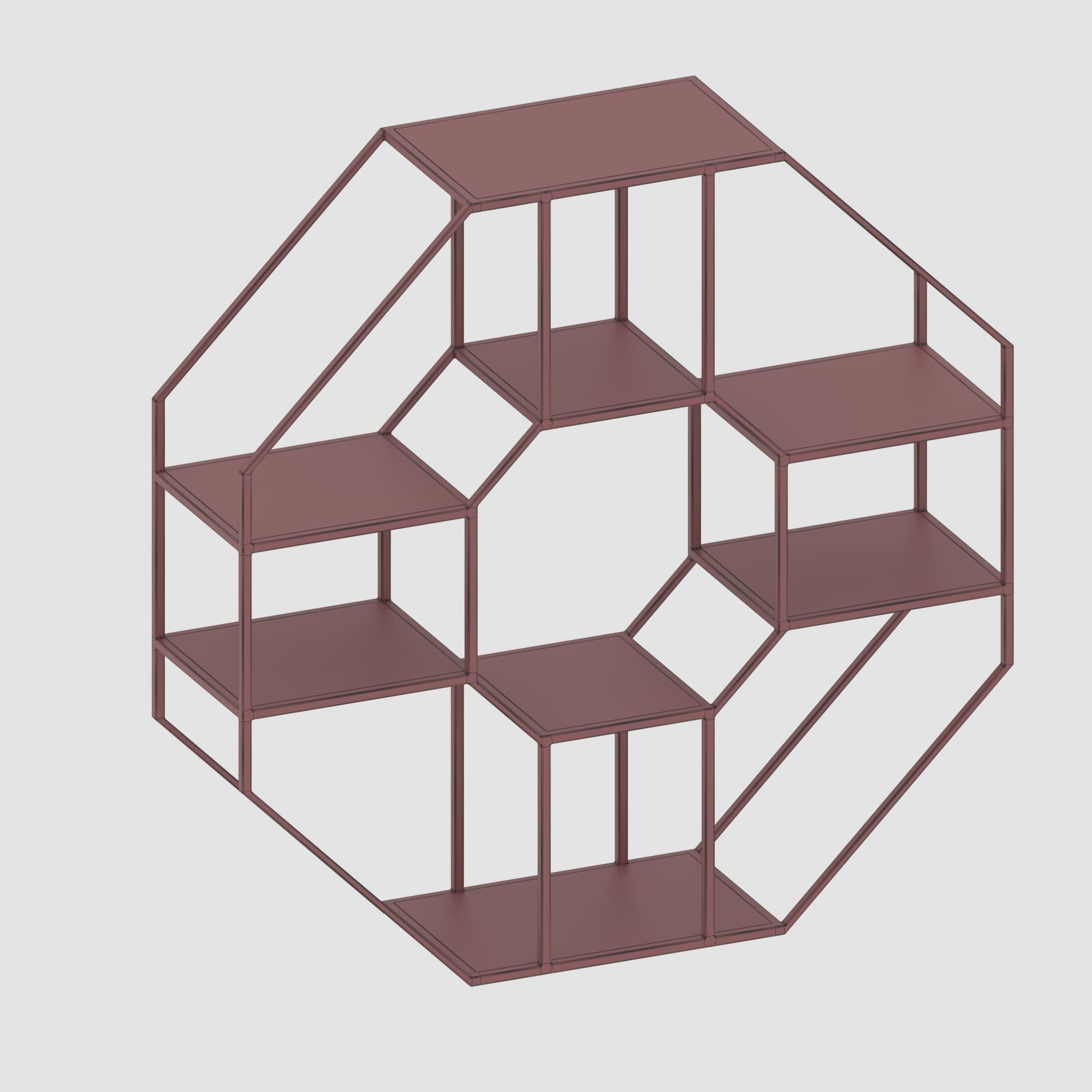 Shelf collection in loft and classic style  3D model_76