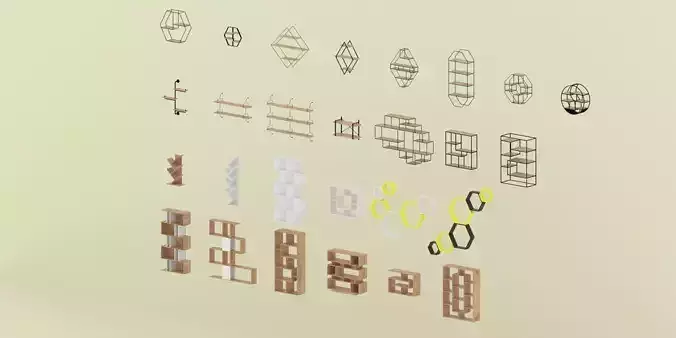 Shelf collection in loft and classic style 