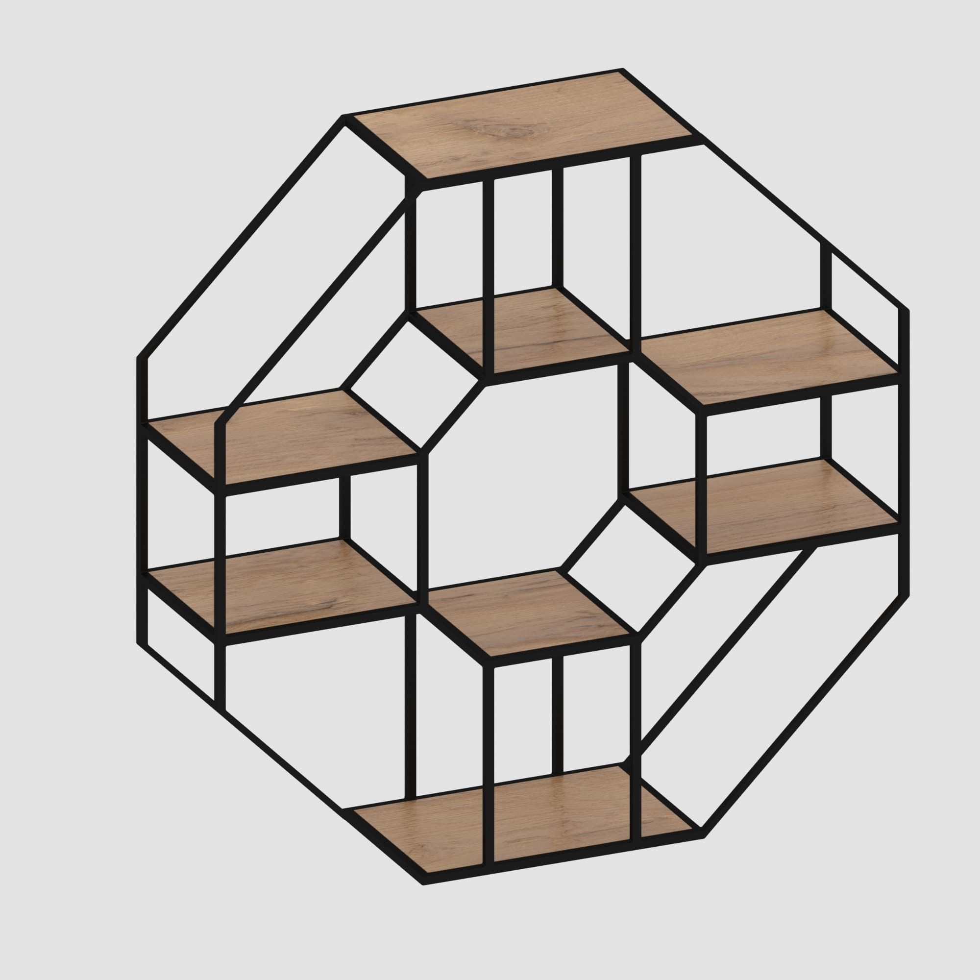 Shelf collection in loft and classic style  3D model_75