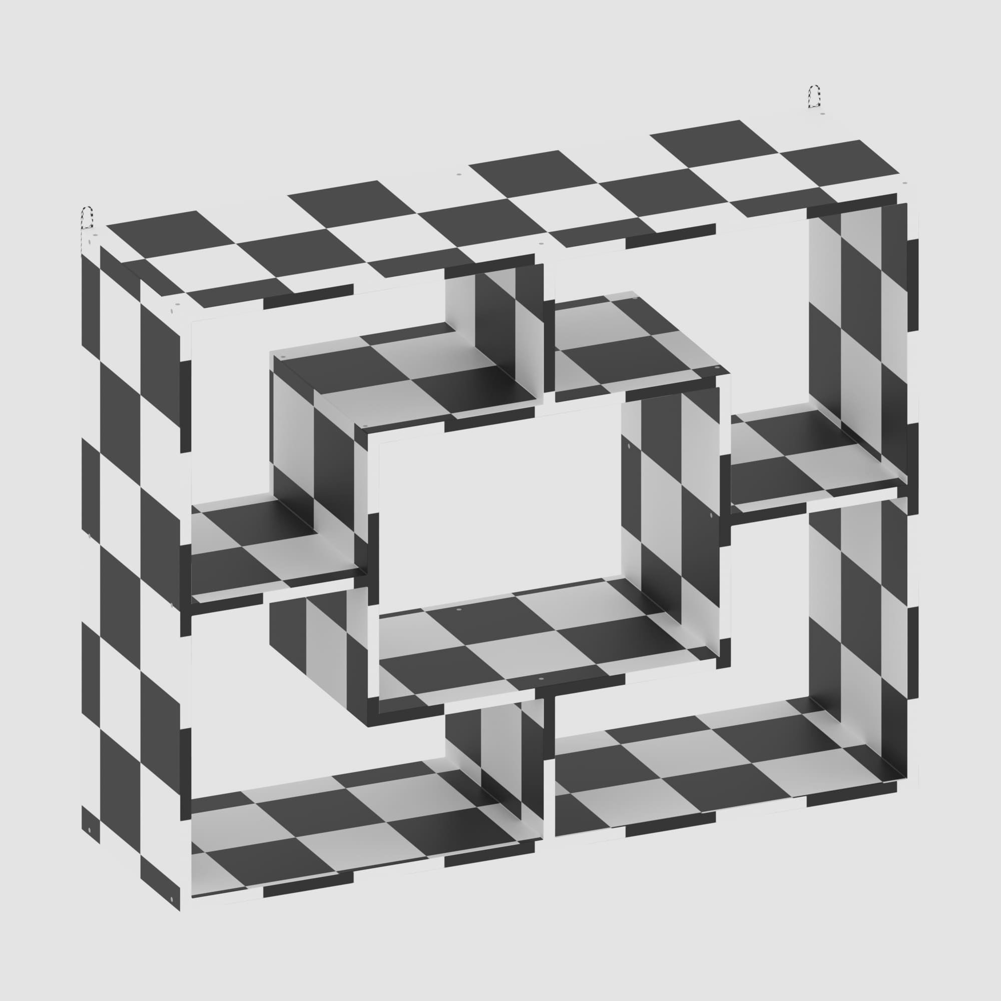 Shelf collection in loft and classic style  3D model_32