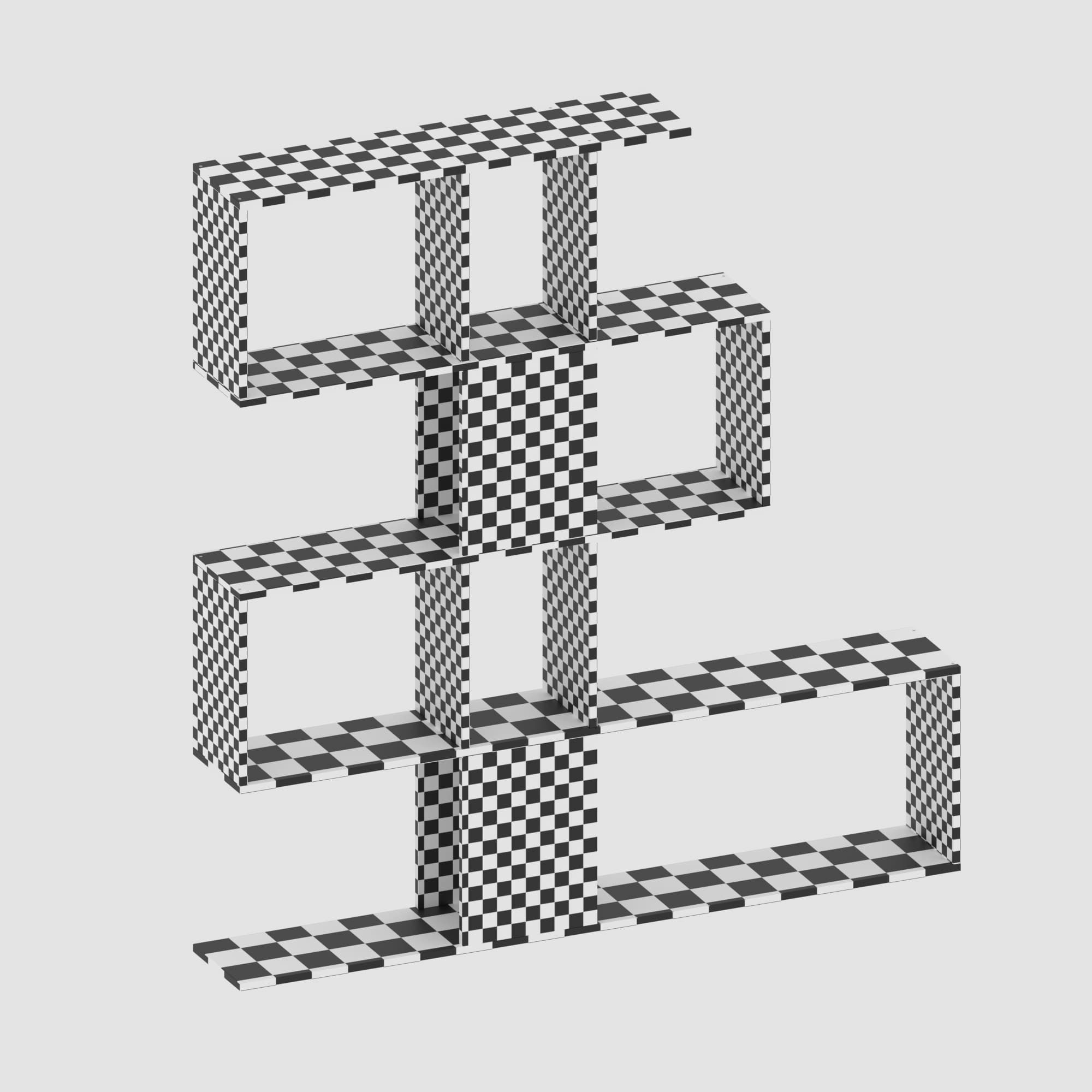 Shelf collection in loft and classic style  3D model_47