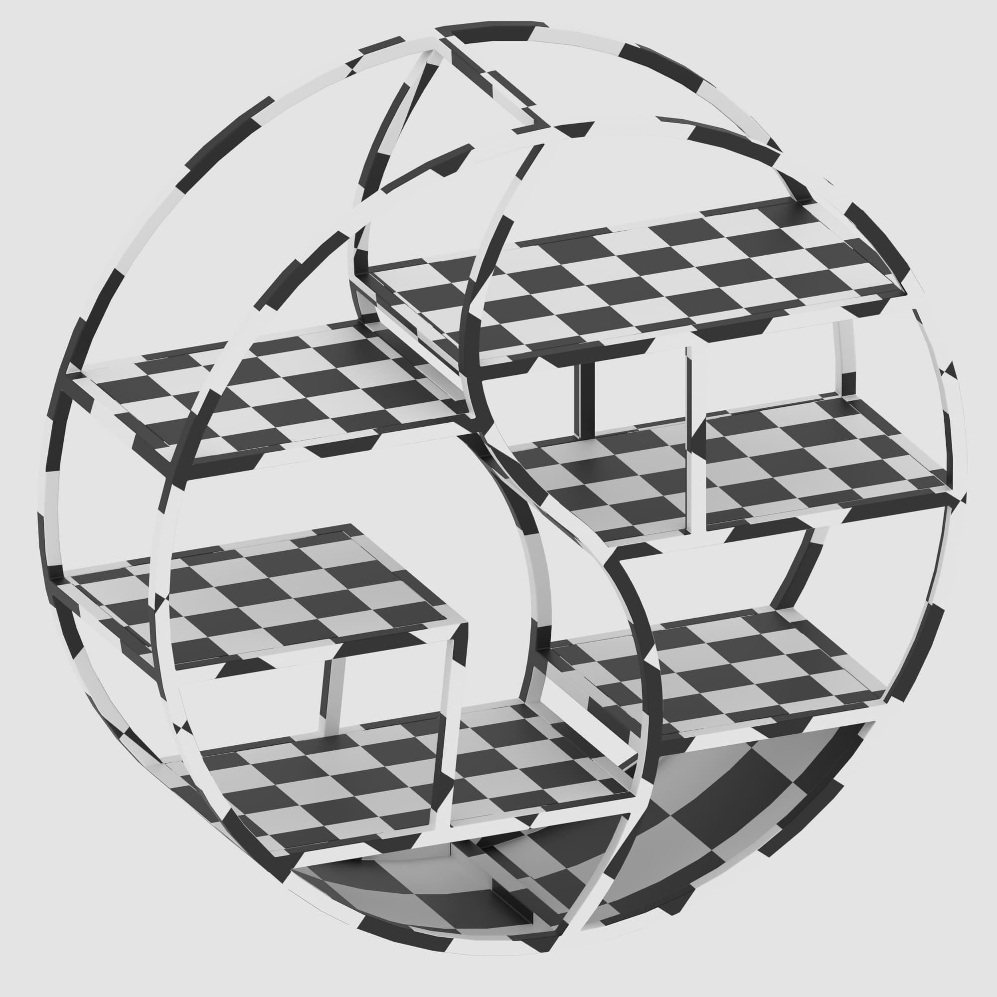 Shelf collection in loft and classic style  3D model_80