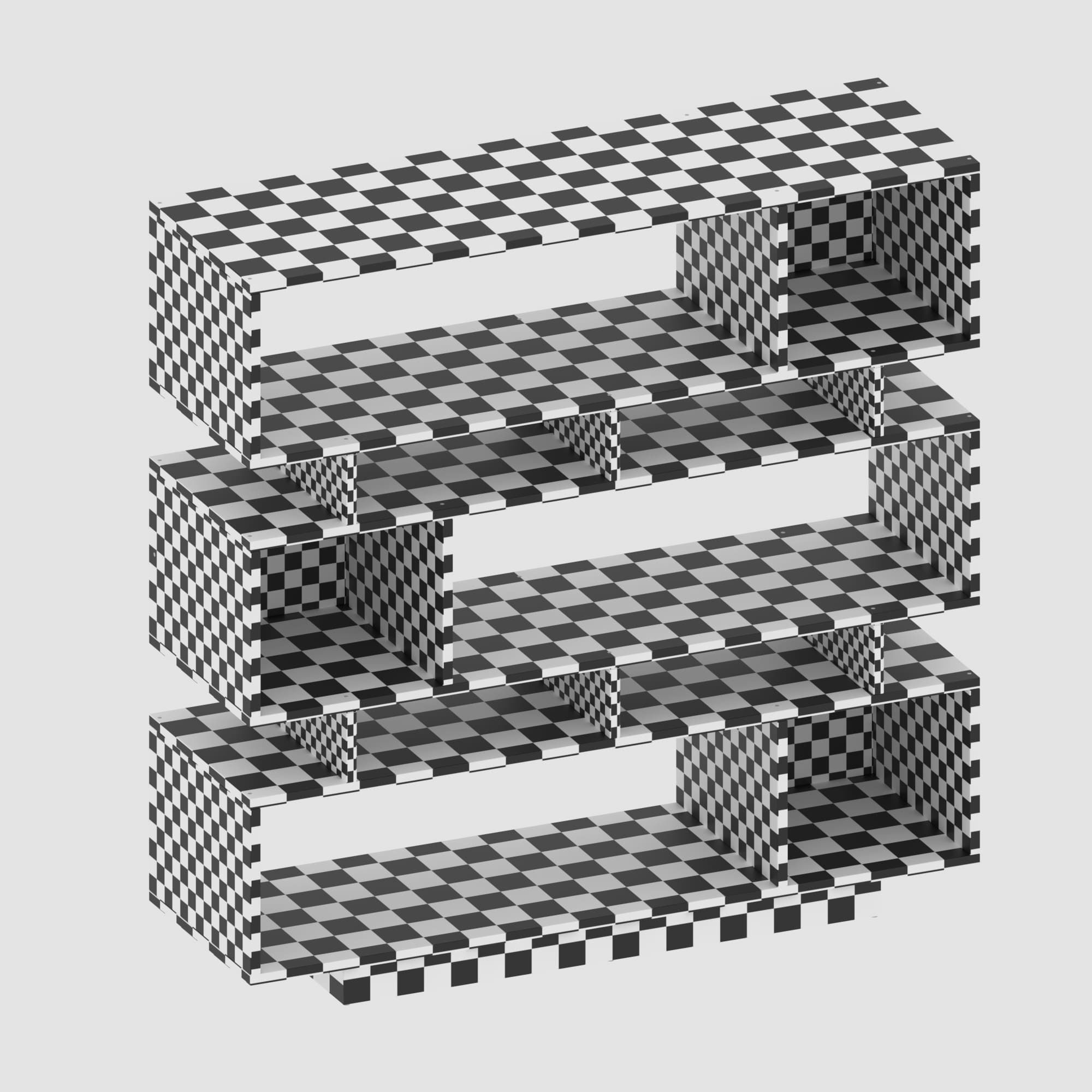 Shelf collection in loft and classic style  3D model_53