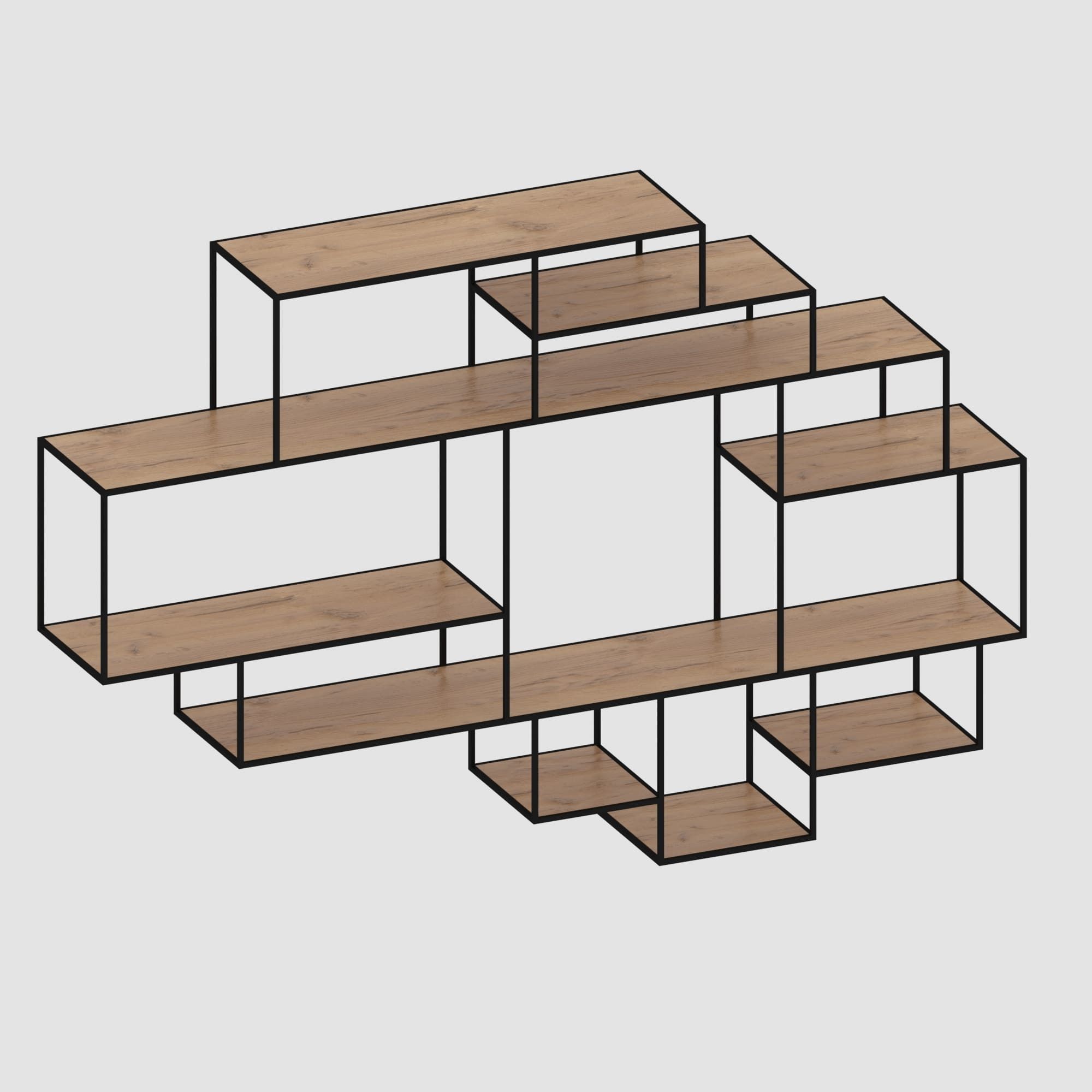 Shelf collection in loft and classic style  3D model_12