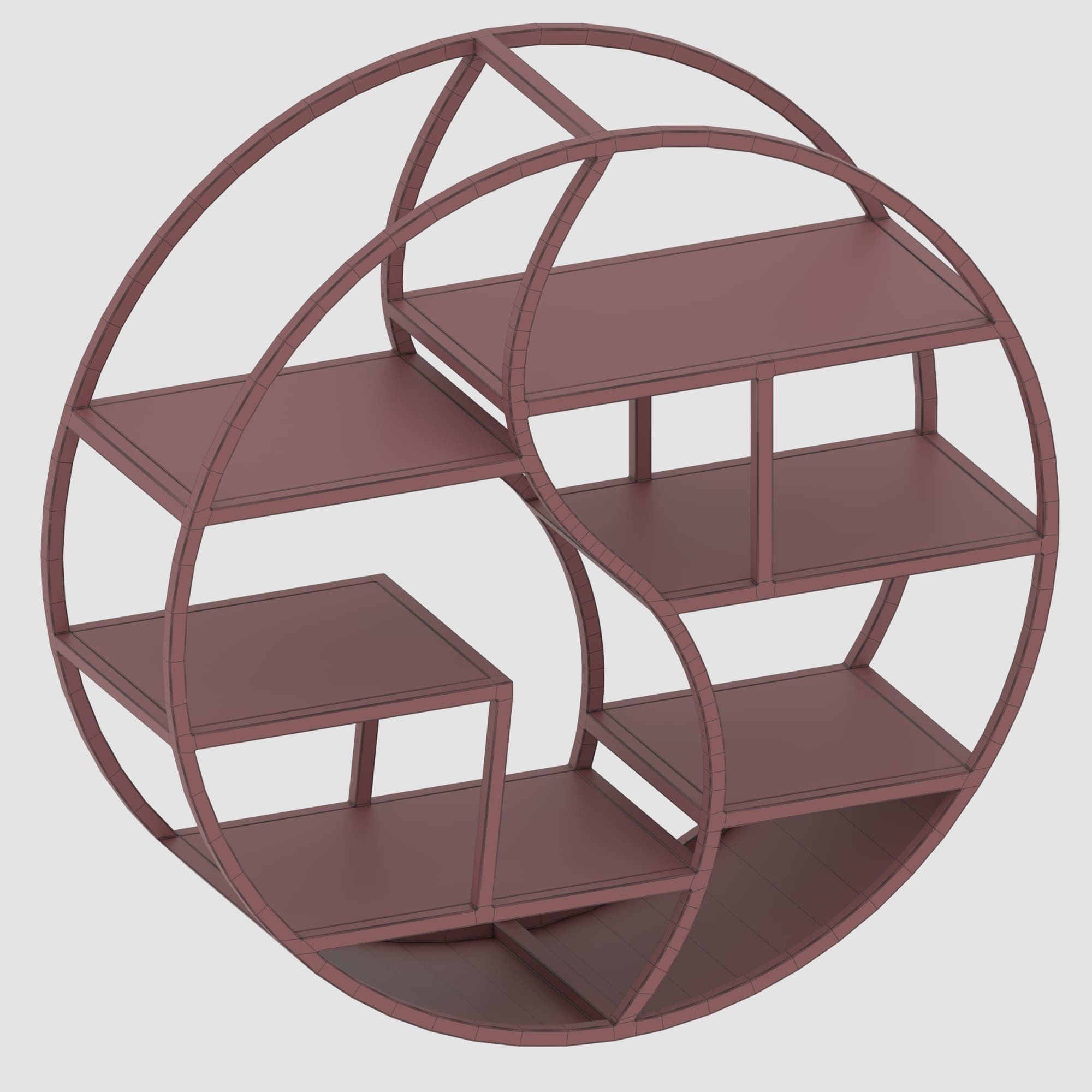 Shelf collection in loft and classic style  3D model_79