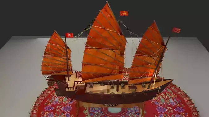 Chinese junk ship   3D model