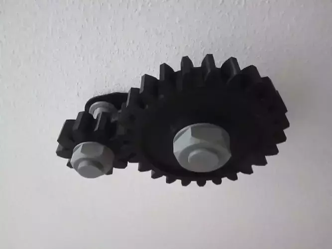 Living room lamp looks like giant gear