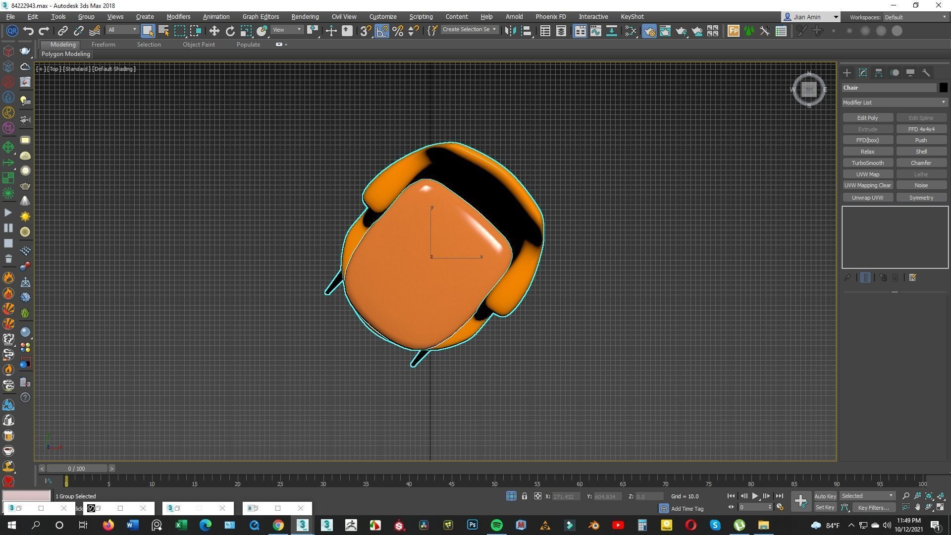 Arm Chair 3d model Low-poly 3D model_15