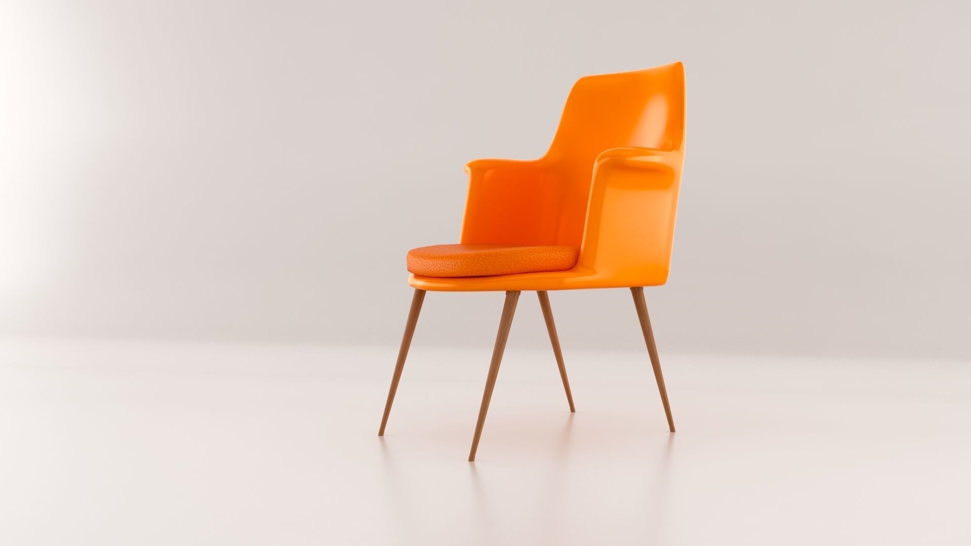 Arm Chair 3d model Low-poly 3D model_10