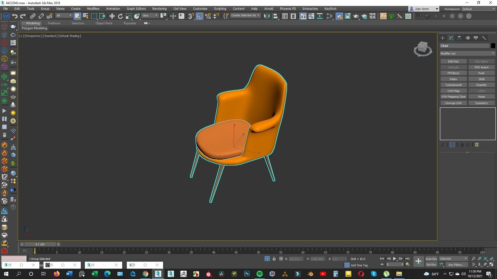 Arm Chair 3d model Low-poly 3D model_18