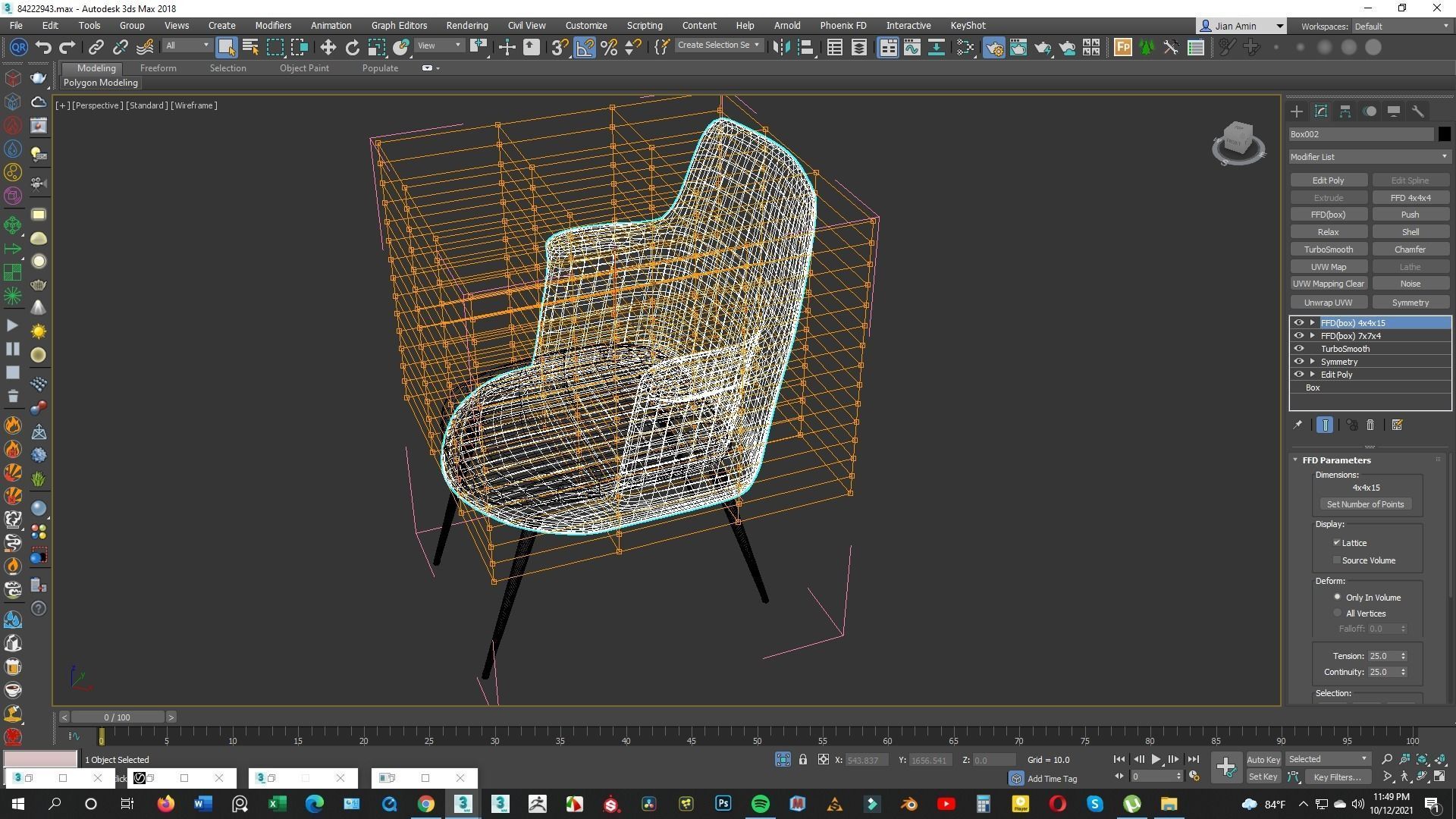 Arm Chair 3d model Low-poly 3D model_20