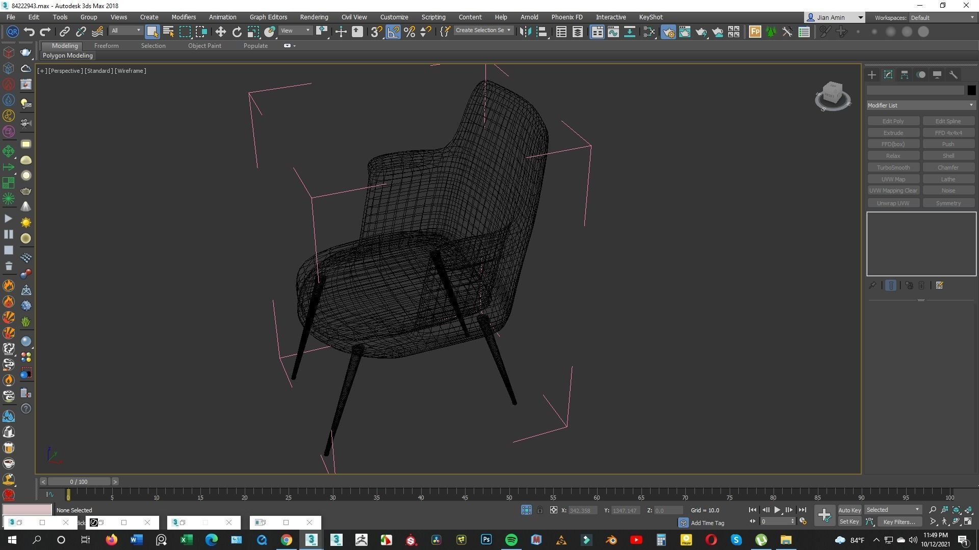 Arm Chair 3d model Low-poly 3D model_16