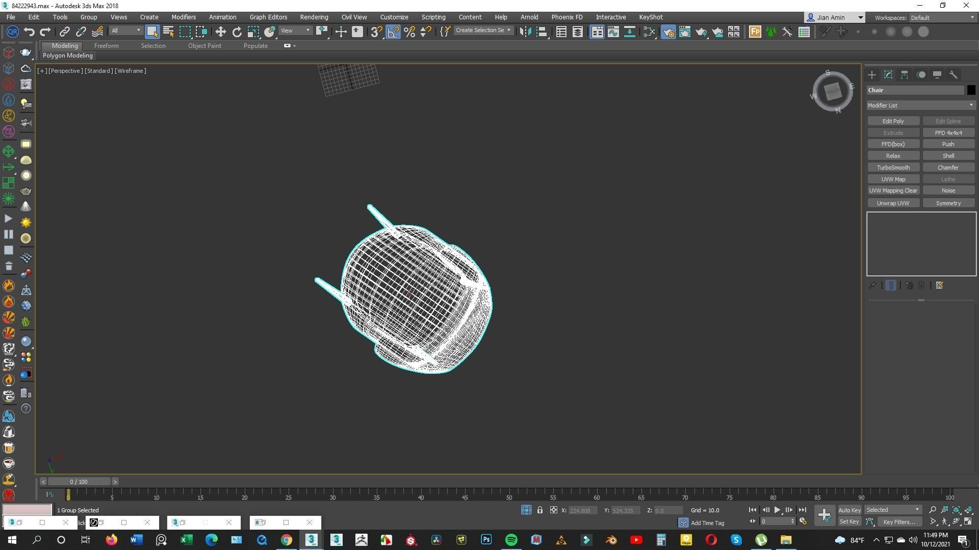 Arm Chair 3d model Low-poly 3D model_22