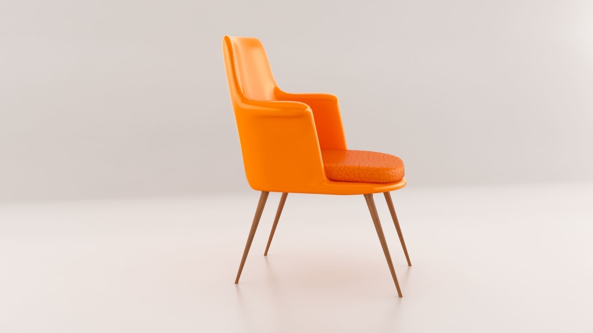 Arm Chair 3d model Low-poly 3D model_4