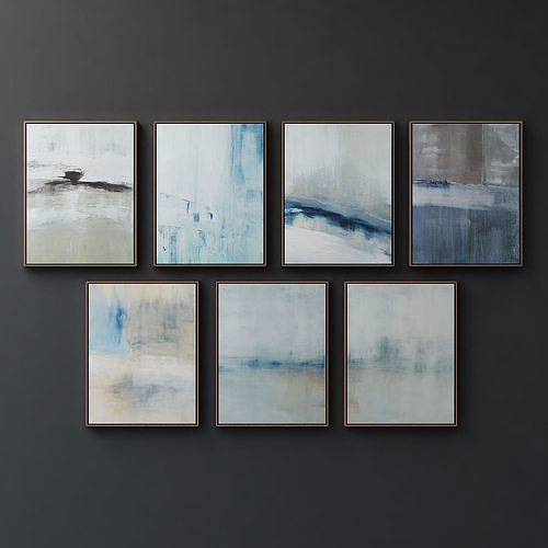 Collection of contemporary paintings John-Richard collection 22 3D model