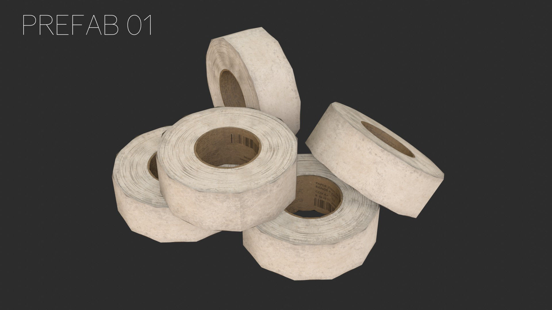 Top Coat Bucket and Tools Low-poly 3D model_11