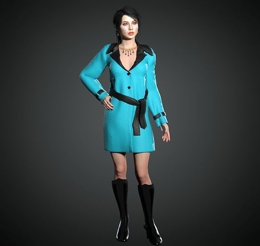 Autumn Coat 3D model